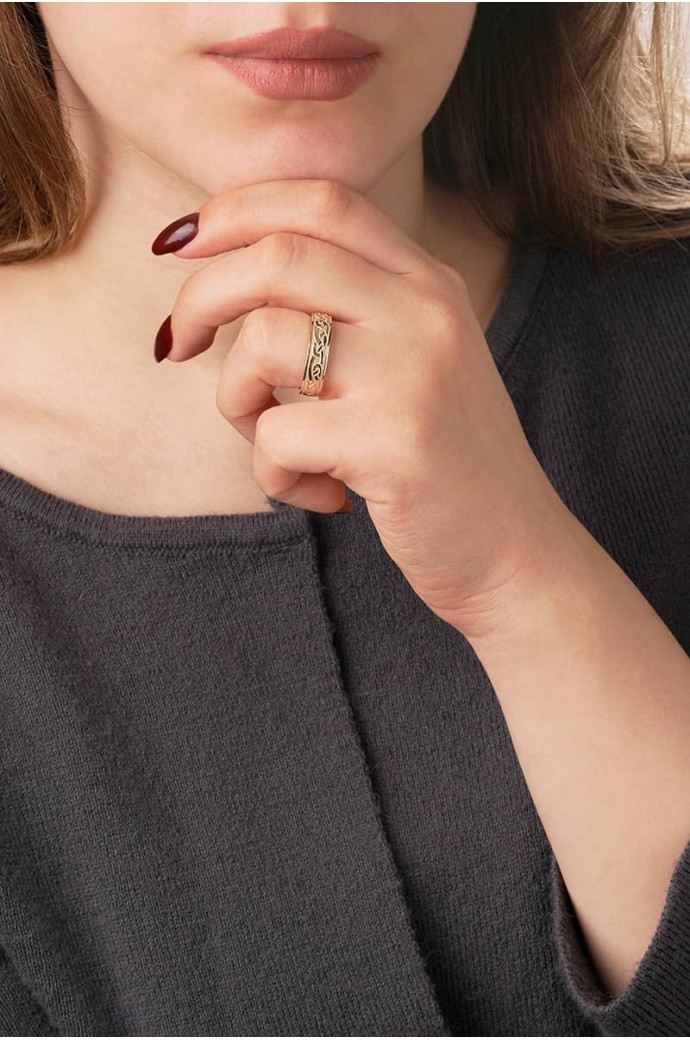 Altın Alyans Desenli Sarı