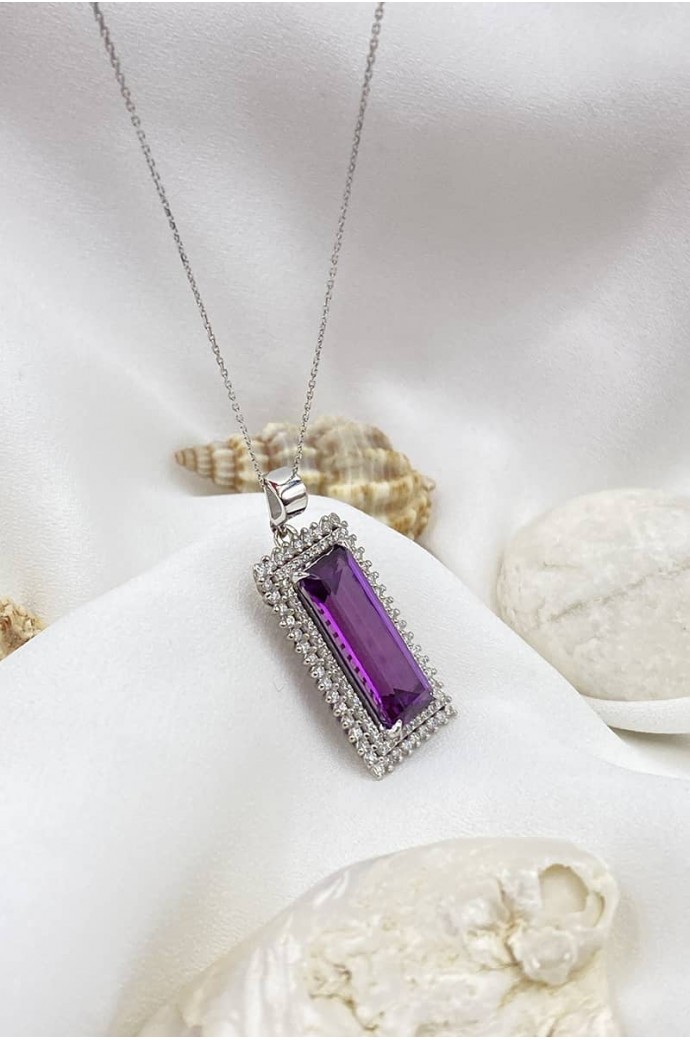 Ametistli Pırlantalı Kolye 8,97 Karat