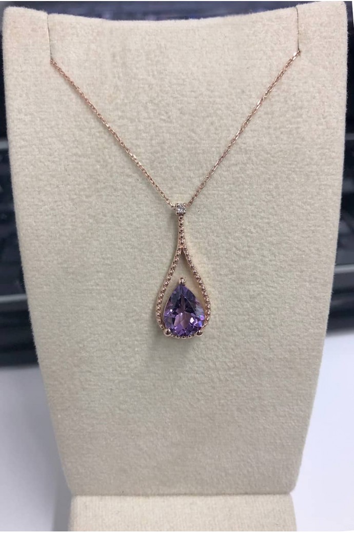 Ametistli Pırlantalı Kolye 4,03 Karat