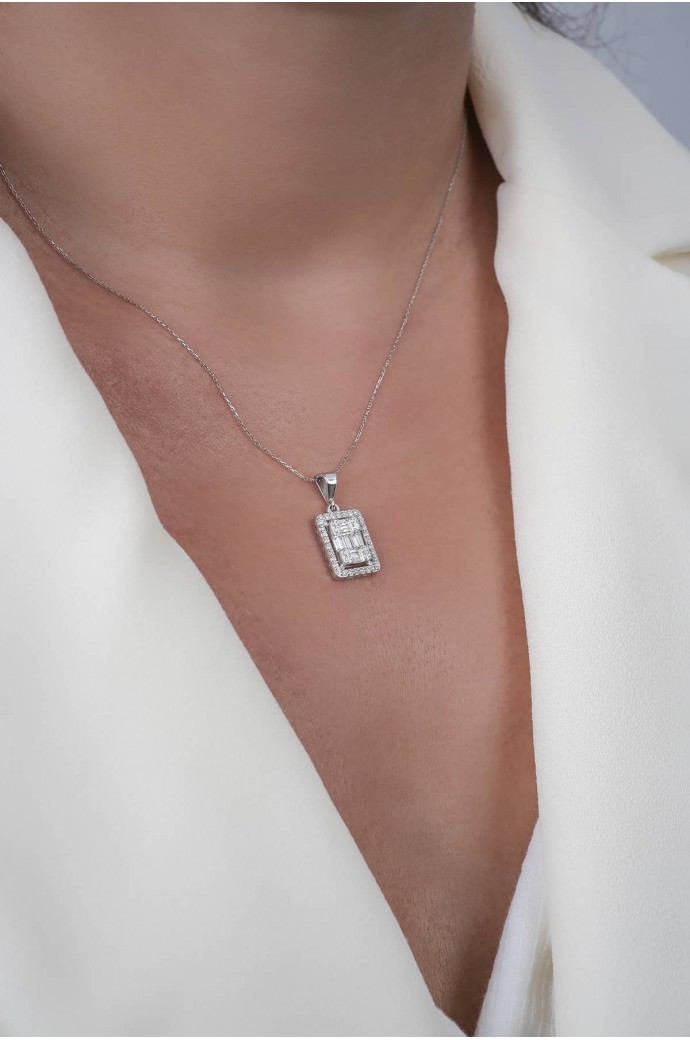 Baget Pırlanta Kolye 0,50 Karat 