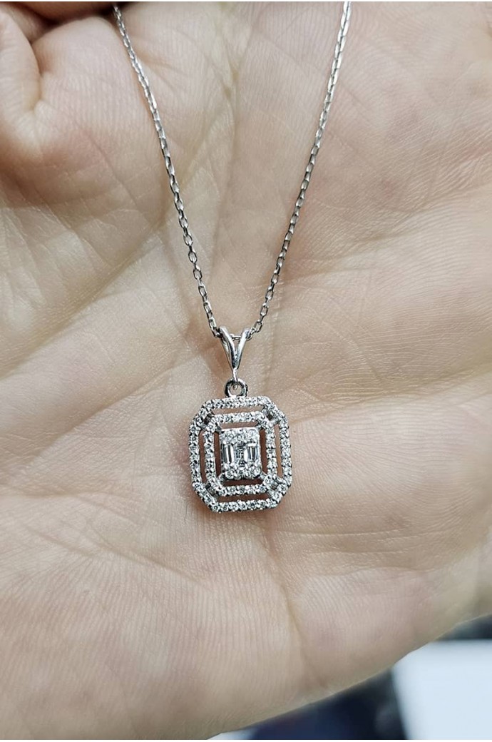 Baget Pırlanta Kolye 0,24 Karat 