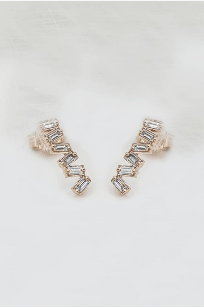 Baget Pırlanta Küpe 0,21 Karat 