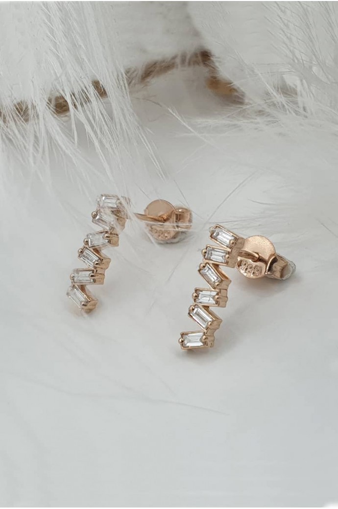 Baget Pırlanta Küpe 0,21 Karat 