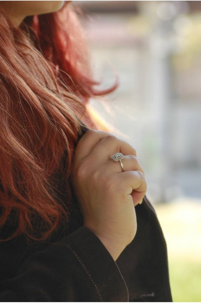 A Baget Pırlanta Yüzük 0,20 Karat 