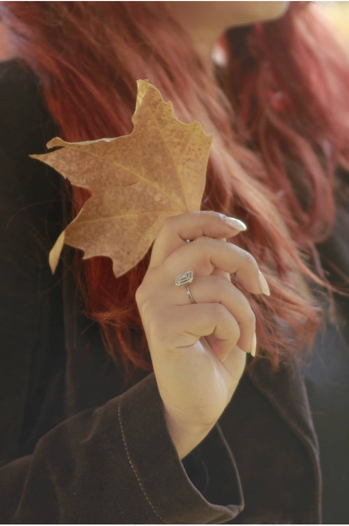 A Baget Pırlanta Yüzük 0,20 Karat 