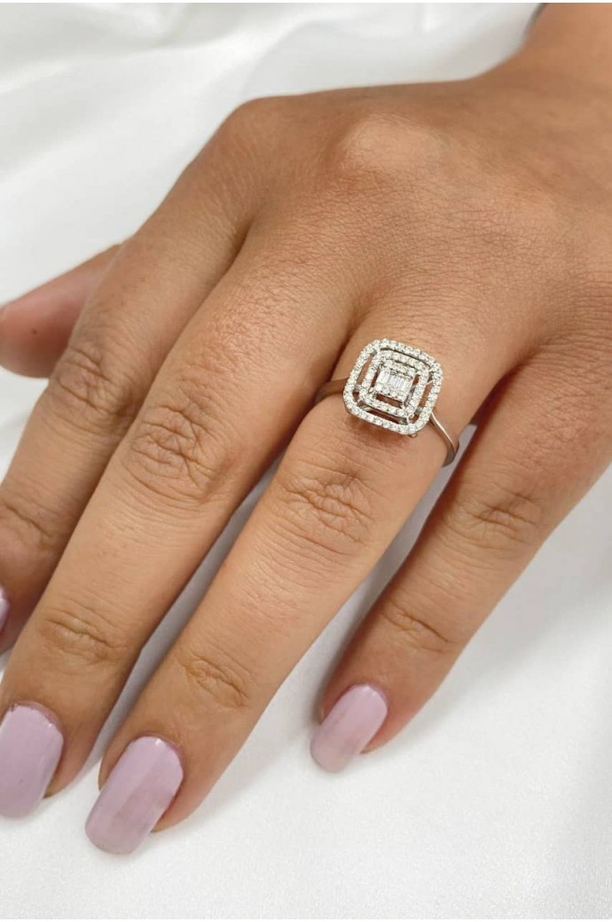 Baget Pırlanta Yüzük 0,20 Karat 