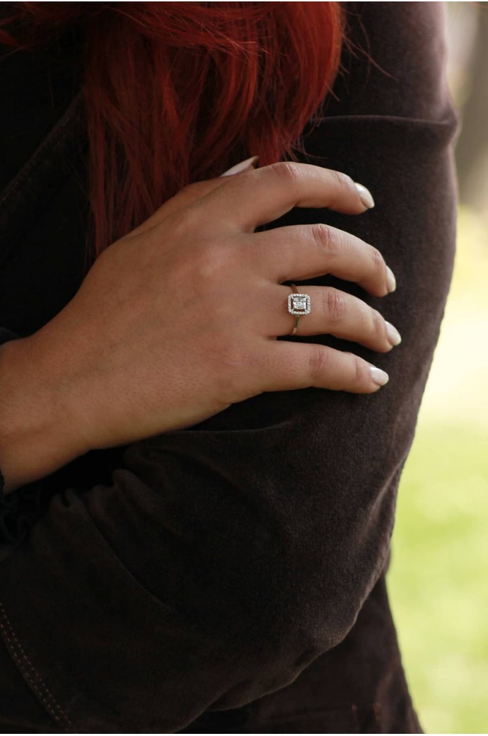 Baget Pırlanta Yüzük 0,16 Karat 