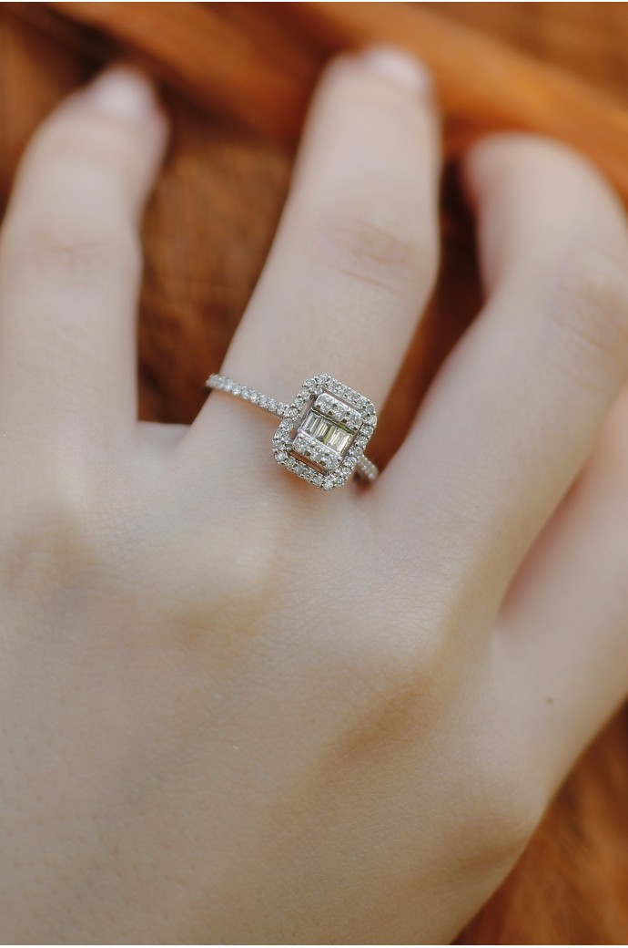 Baget Pırlanta Yüzük 0,43 Karat 