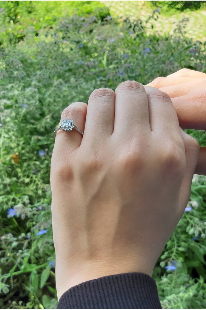 Baget Pırlanta Yüzük 0,37 Karat 