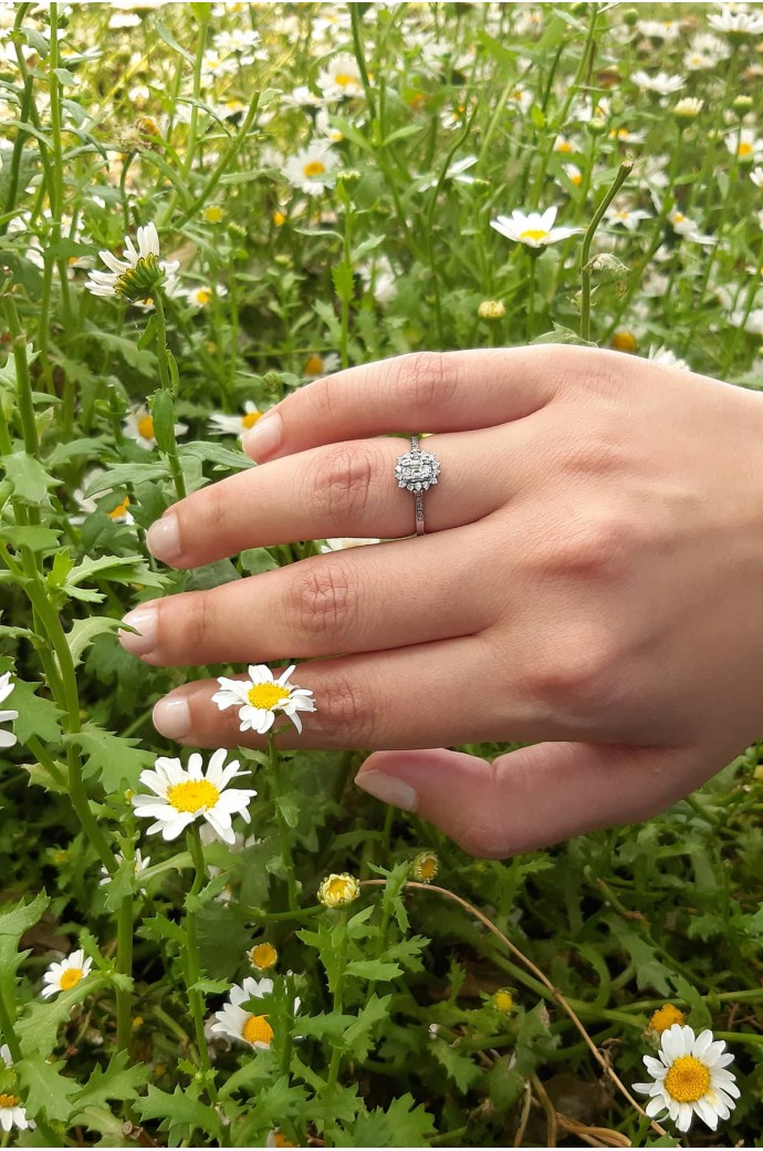 Baget Pırlanta Yüzük 0,37 Karat 