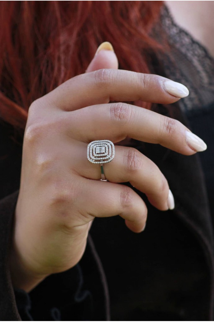 Baget Pırlanta Yüzük 0,35 Karat 