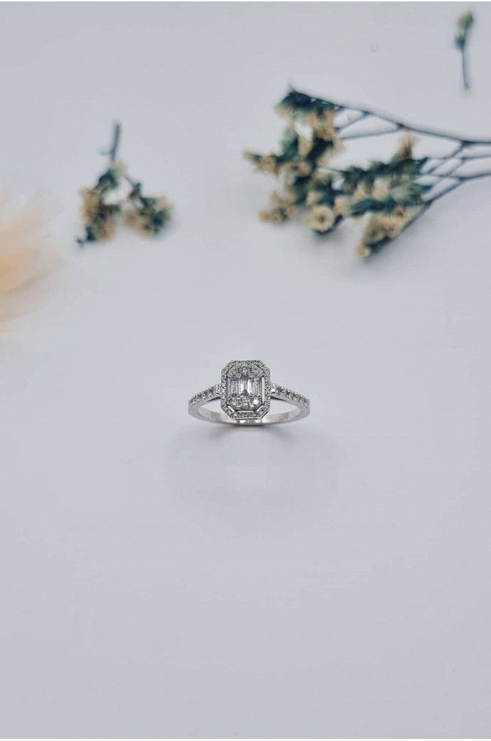 Baget Pırlanta Yüzük 0,33 Karat 