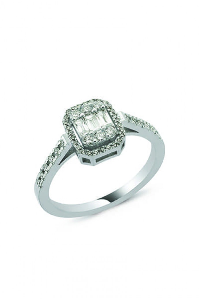 Baget Pırlanta Yüzük 0,35 Karat 