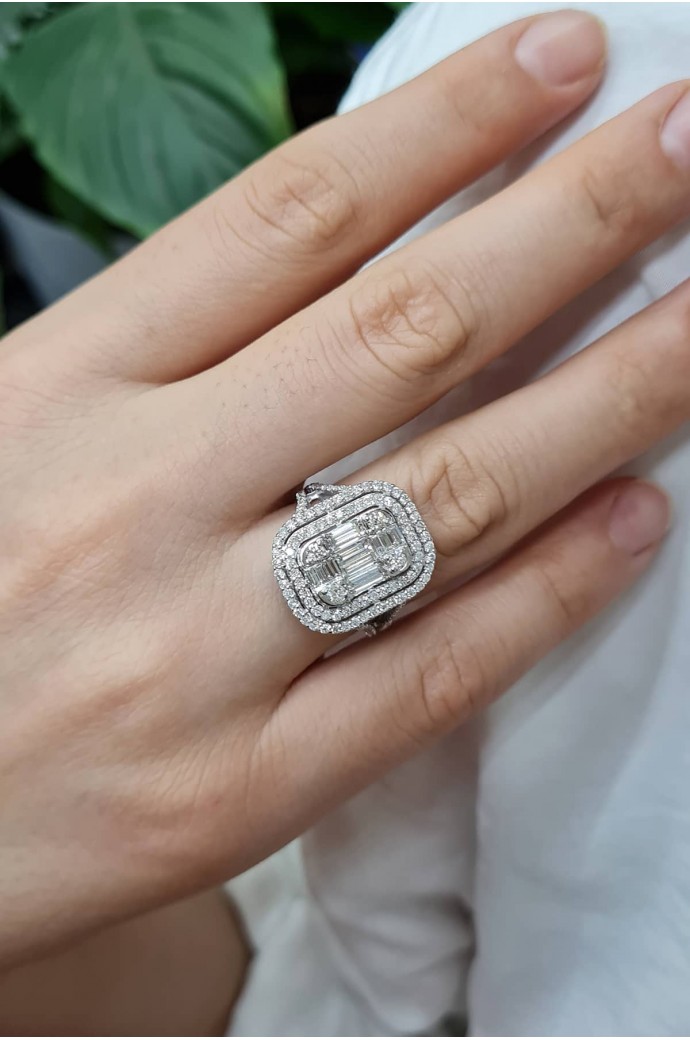 Baget Pırlanta Yüzük 1,76 Karat 