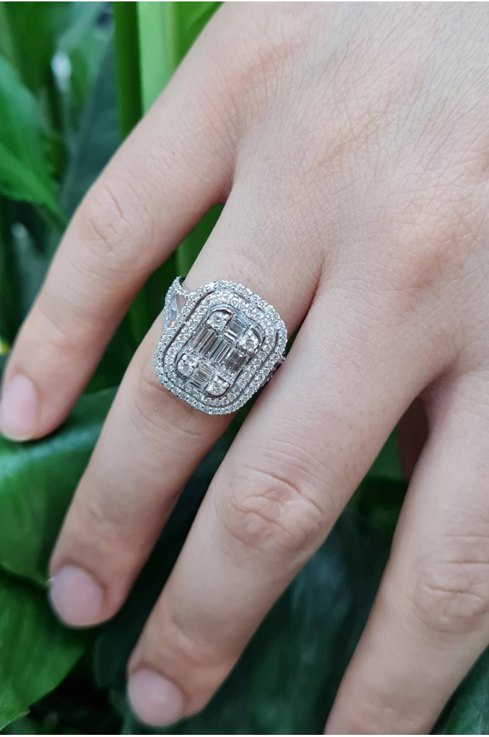 Baget Pırlanta Yüzük 1,76 Karat 