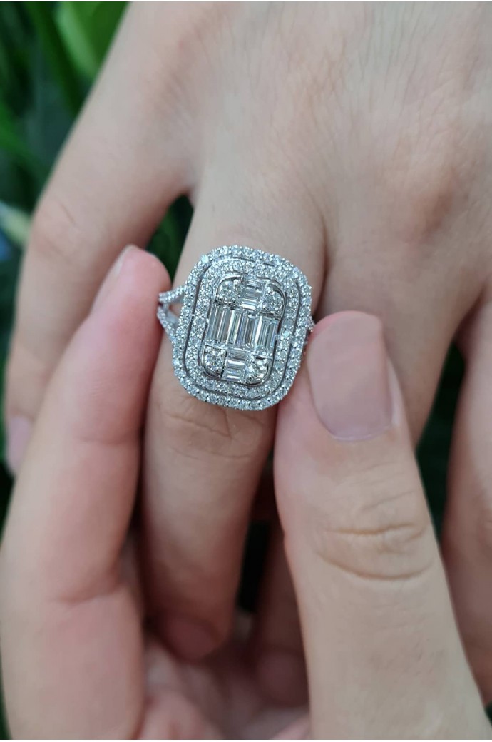 Baget Pırlanta Yüzük 1,76 Karat 