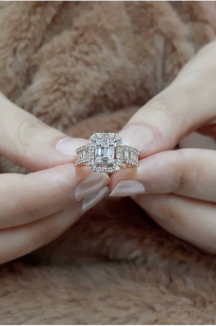 Baget Pırlanta Yüzük 1,07 Karat 