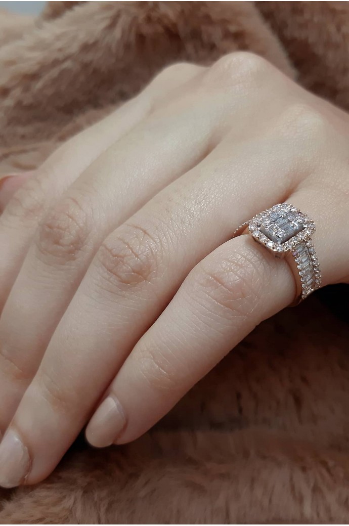 Baget Pırlanta Yüzük 1,07 Karat 