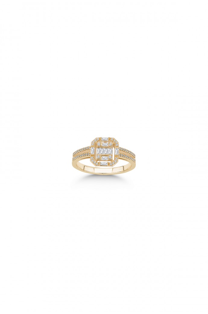 Baget Pırlanta Yüzük 0,31 Karat 