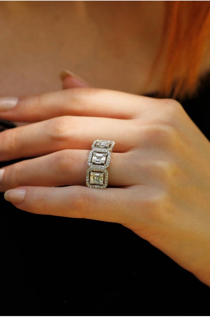 Baget Pırlanta Yüzük 1,01 Karat 