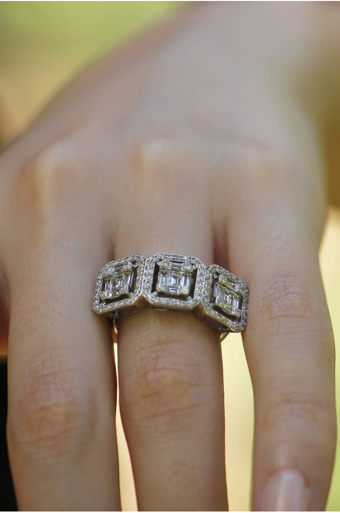 Baget Pırlanta Yüzük 1,01 Karat 