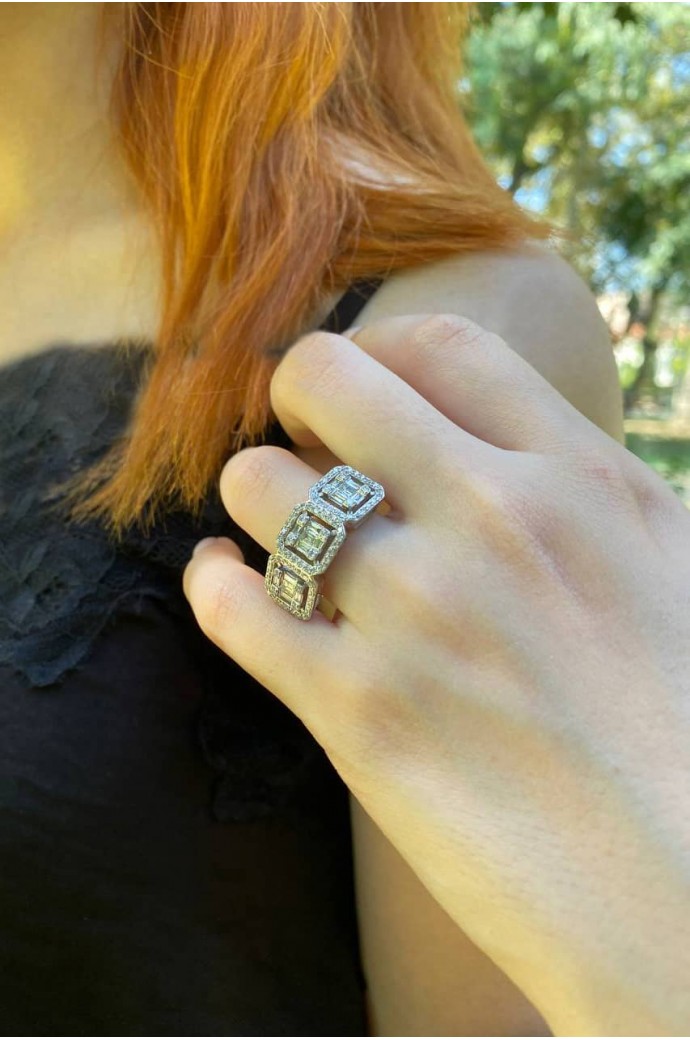 Baget Pırlanta Yüzük 1,01 Karat 