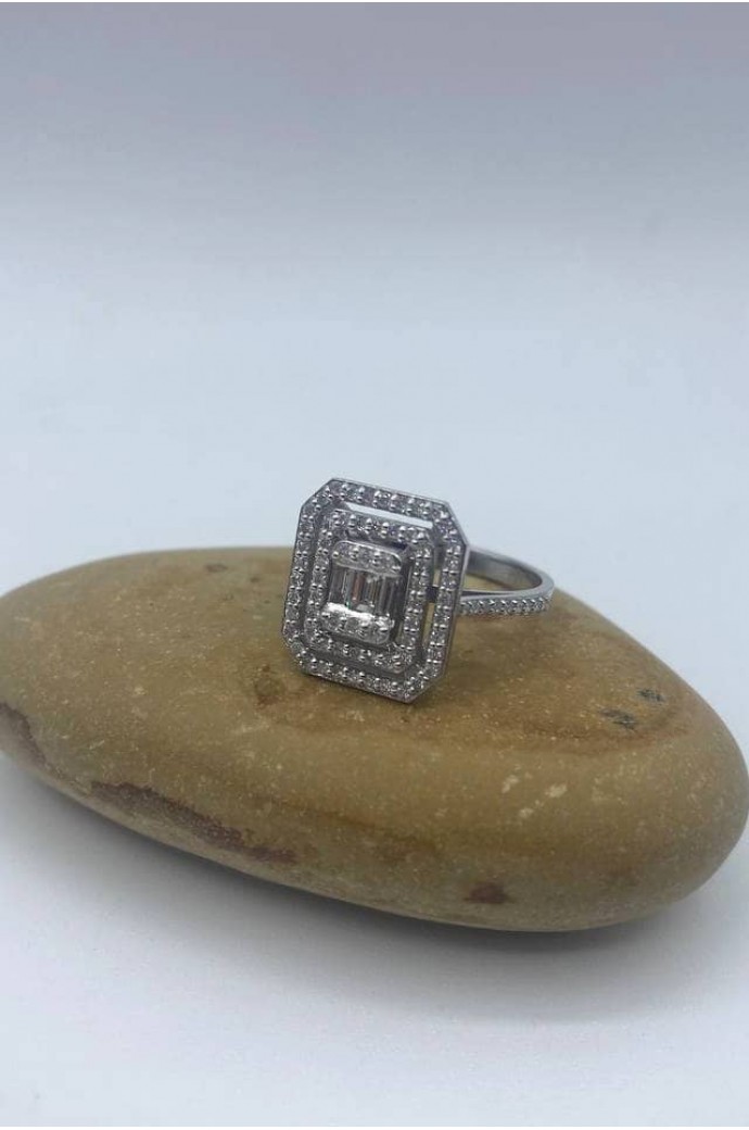 Baget Pırlanta Yüzük 0,50 Karat 