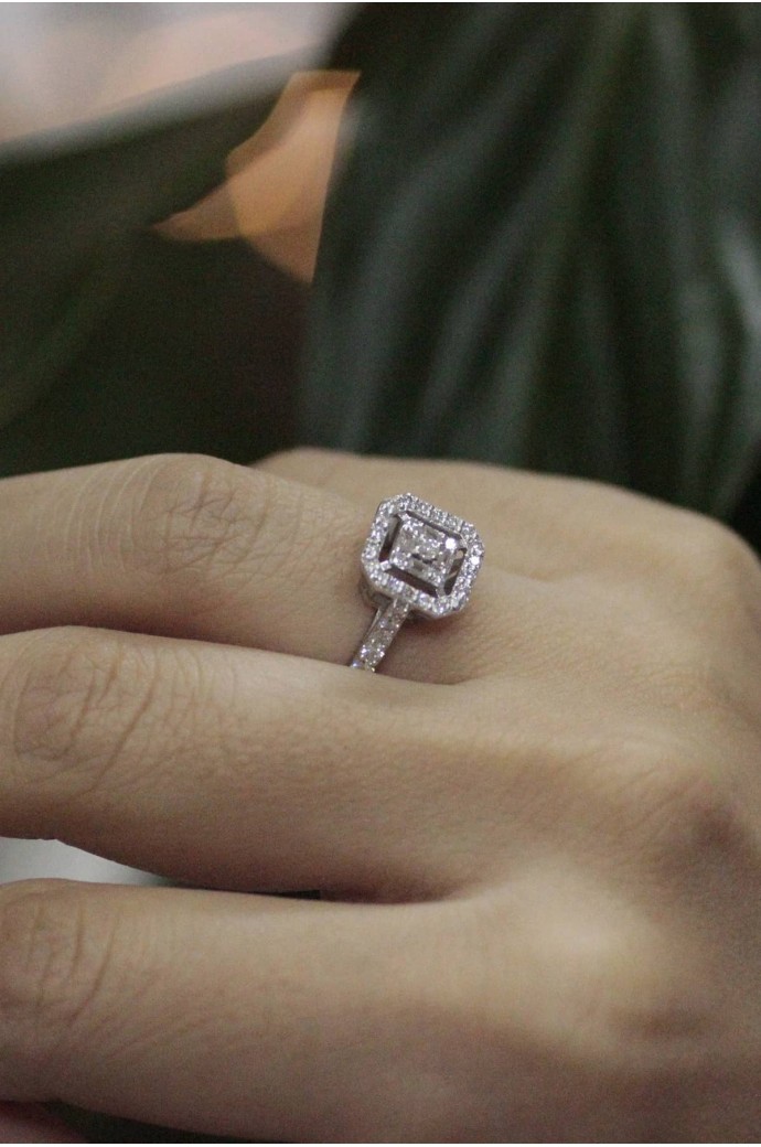 Baget Pırlanta Yüzük 0,58 Karat 