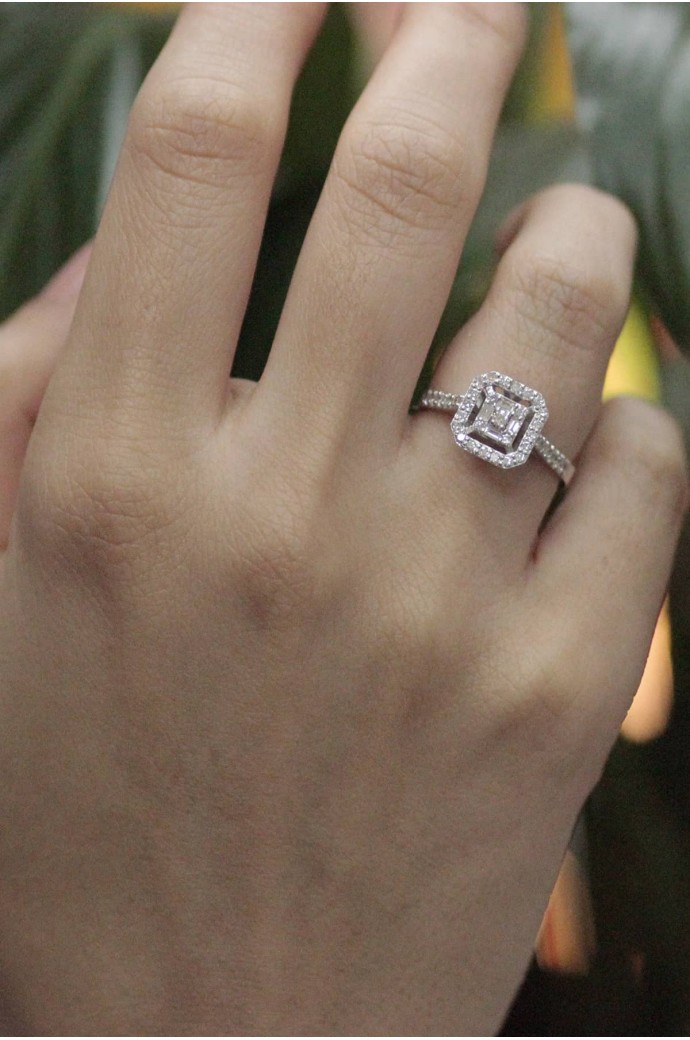 Baget Pırlanta Yüzük 0,58 Karat 