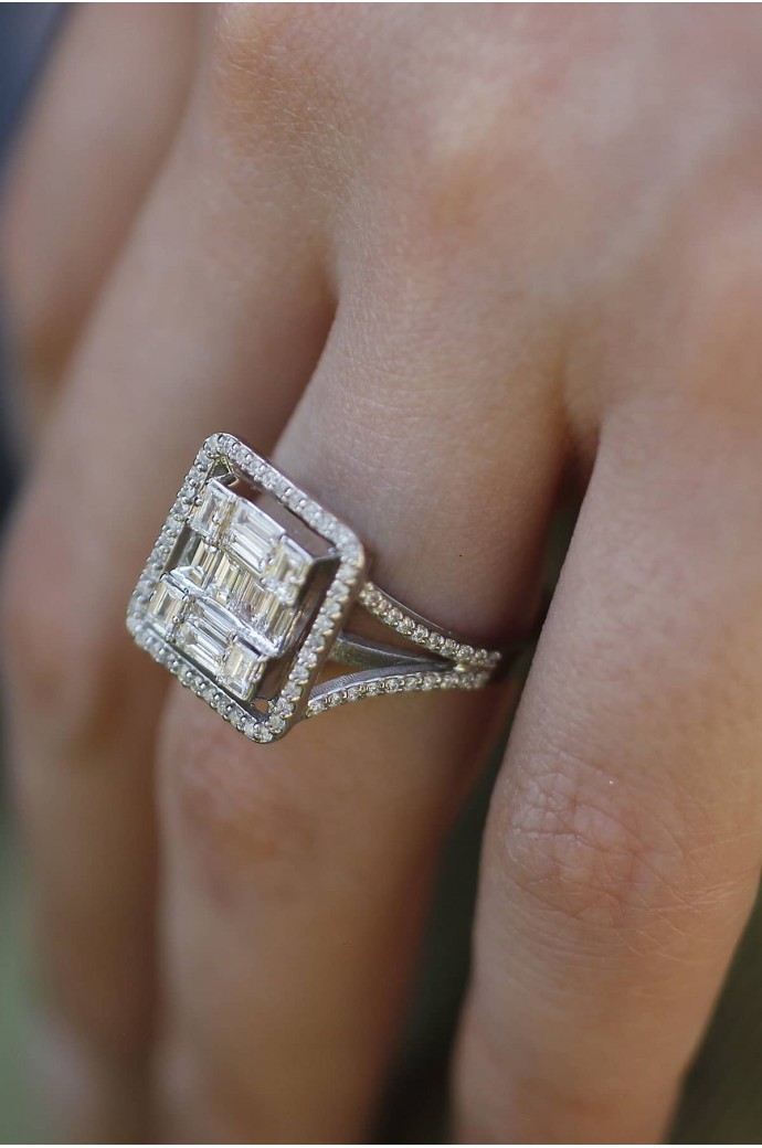 Baget Pırlanta Yüzük 0,66 Karat 