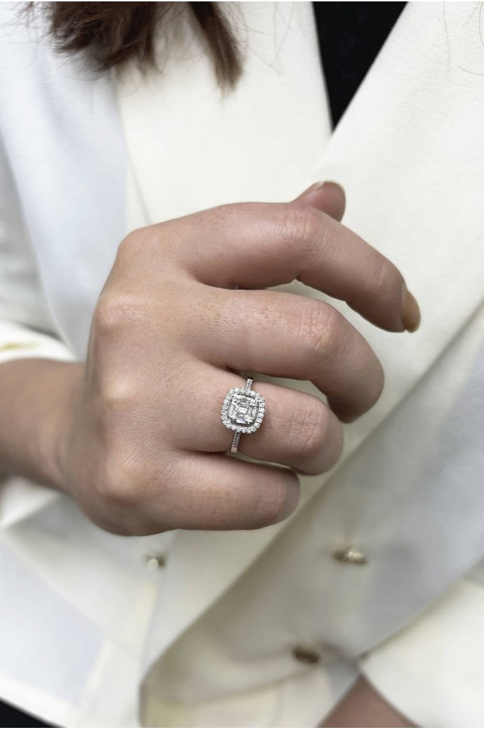 Baget Pırlanta Yüzük 0,25 Karat 