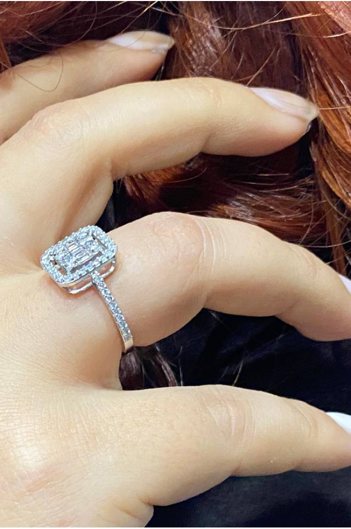 Baget Pırlanta Yüzük 0,40 Karat 