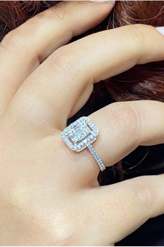 Baget Pırlanta Yüzük 0,40 Karat 