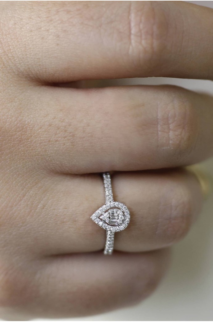 Baget Pırlanta Yüzük 0,27 Karat 