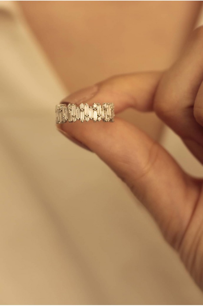 Baget Pırlanta Yüzük 0,92 Karat 