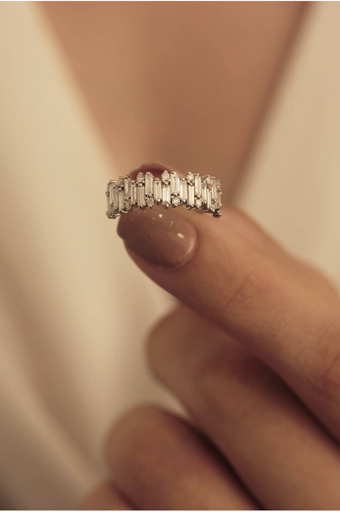 Baget Pırlanta Yüzük 0,92 Karat 