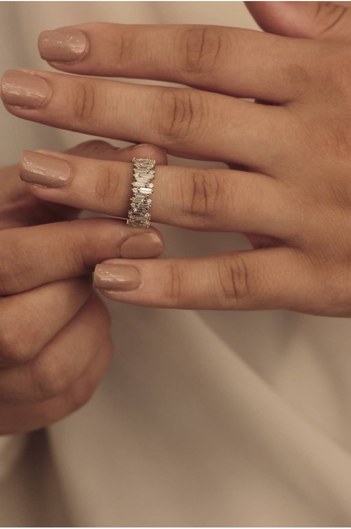 Baget Pırlanta Yüzük 0,92 Karat 