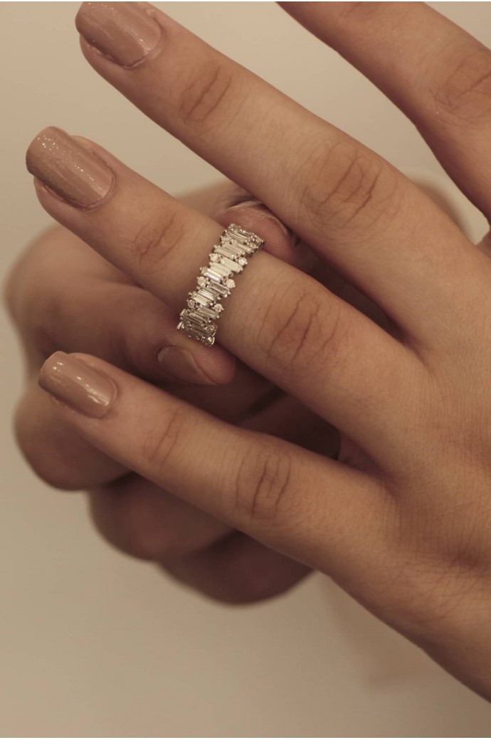 Baget Pırlanta Yüzük 0,92 Karat 