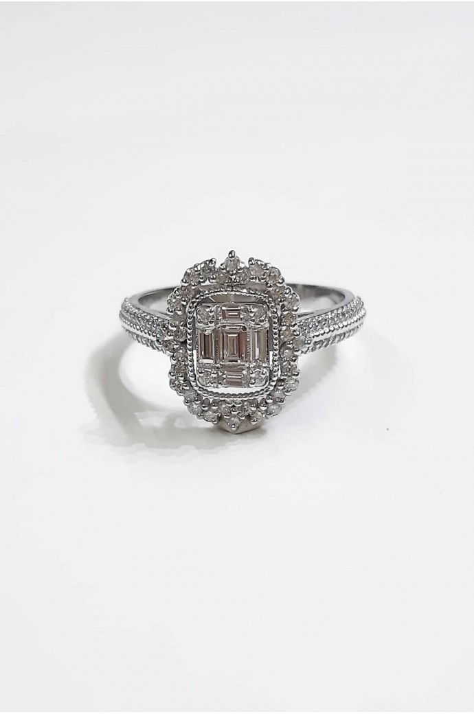 Baget Pırlanta Yüzük 0,54 Karat 