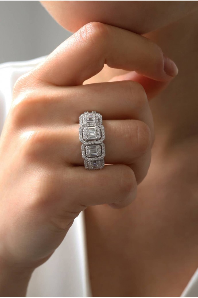 Baget Pırlanta Yüzük 1,38 Karat 