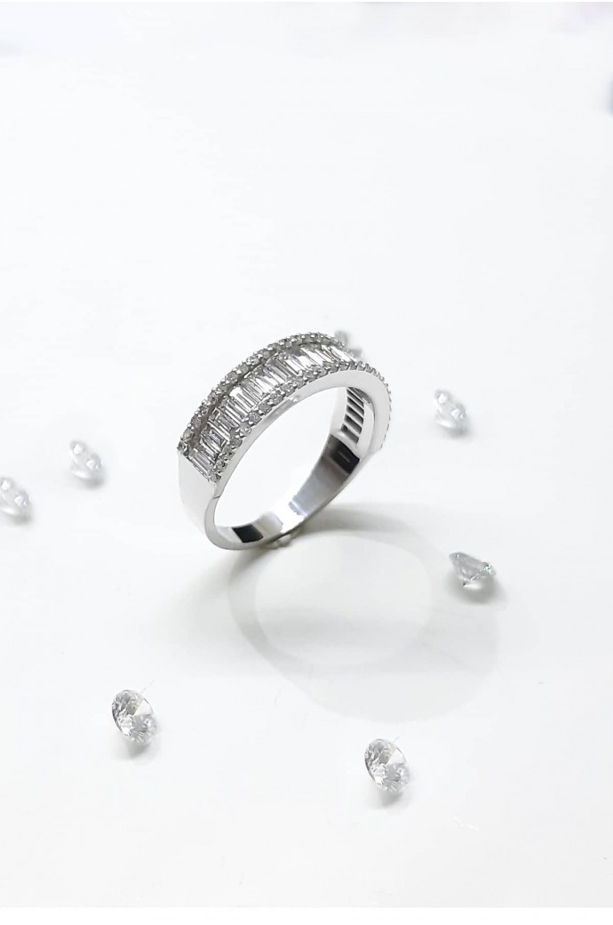 Baget Pırlanta Yüzük 0,89 Karat 