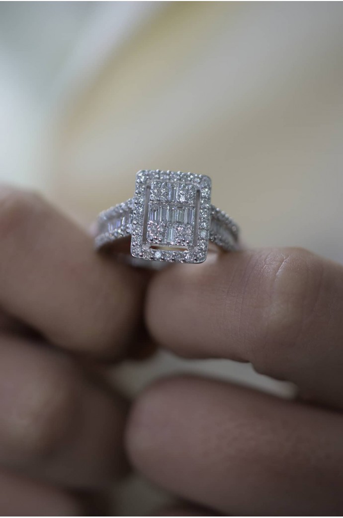 Baget Pırlanta Yüzük 1,30 Karat 