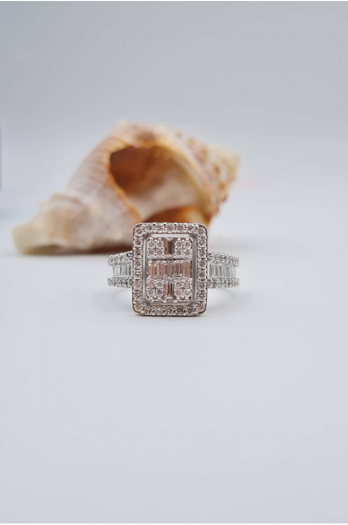 Baget Pırlanta Yüzük 1,30 Karat 