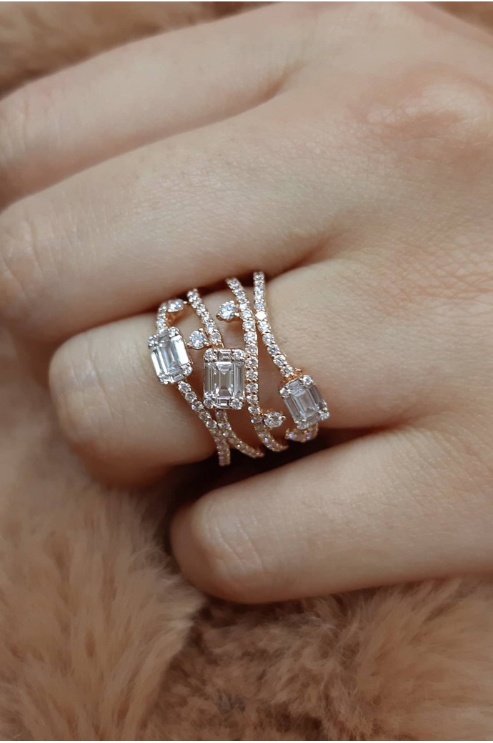 Baget Pırlanta Yüzük 2,63 Karat 