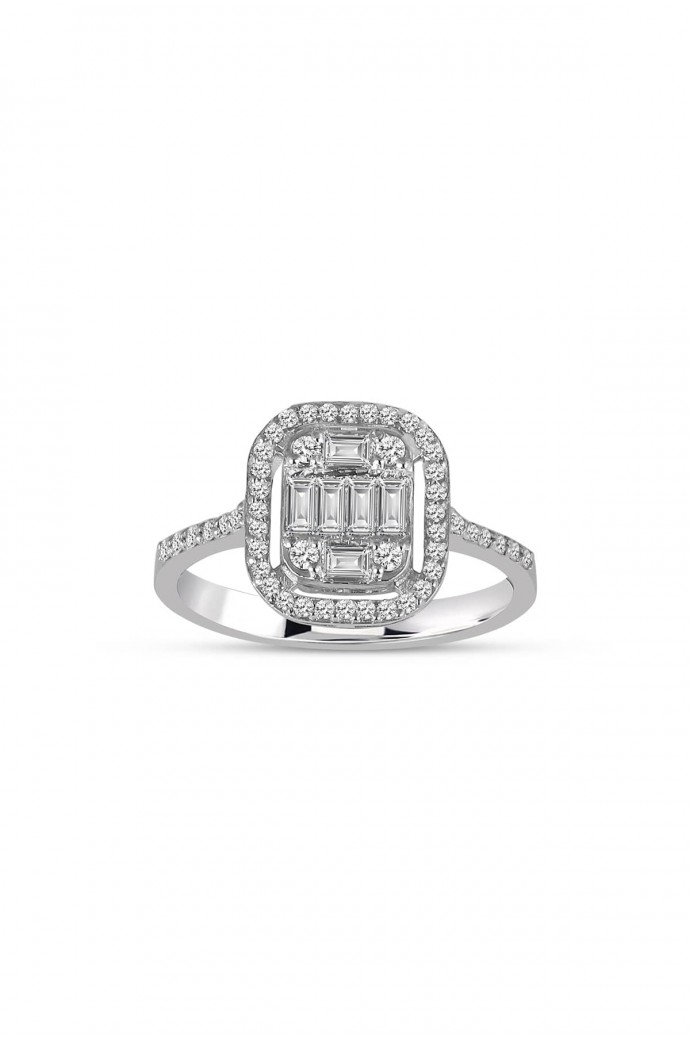 Baget Pırlanta Yüzük 0,50 Karat 