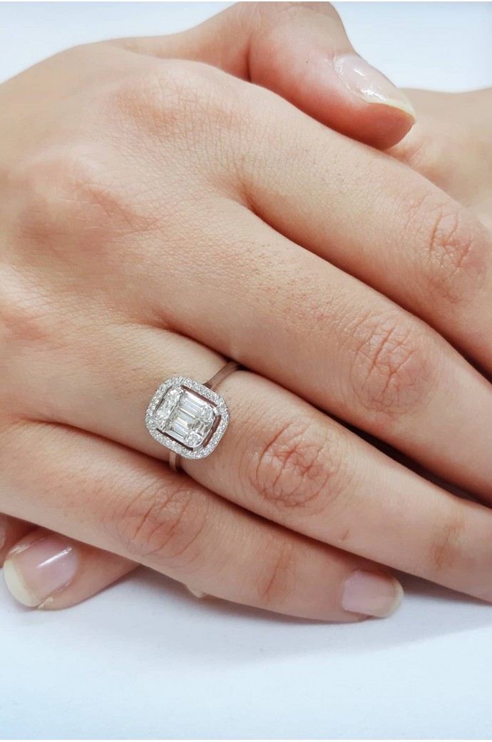 Baget Pırlanta Yüzük 0,40 Karat 