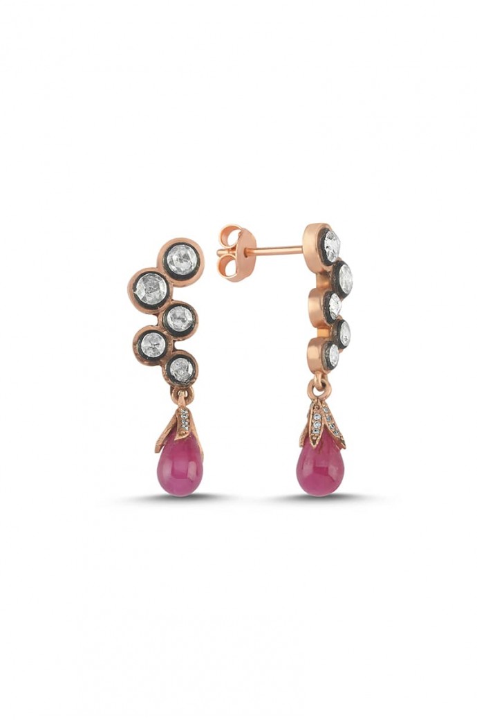 Yakutlu Elmas Küpe 5,03 Karat