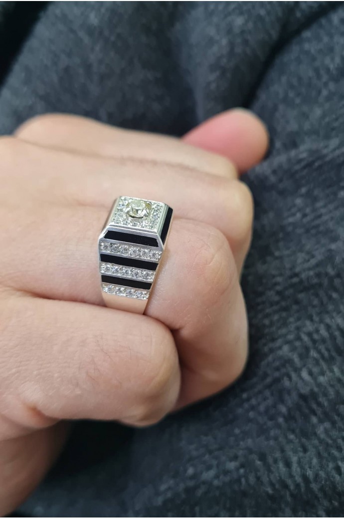 Erkek Yüzüğü Pırlantalı 1,12 Karat