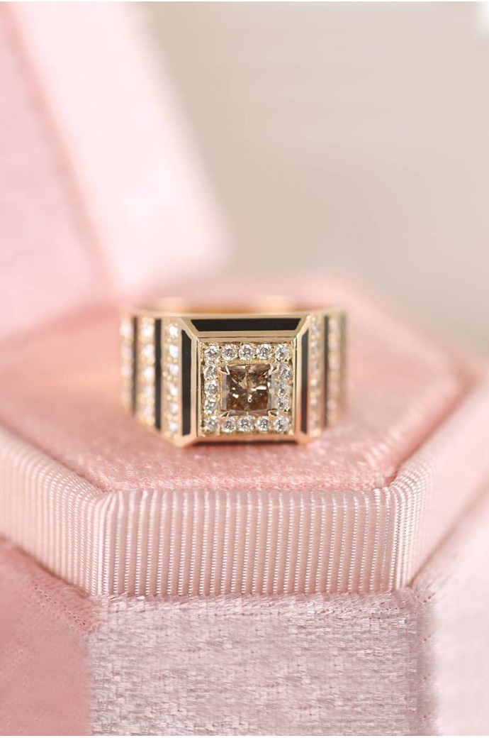 Erkek Yüzüğü Pırlantalı 0,70 Karat