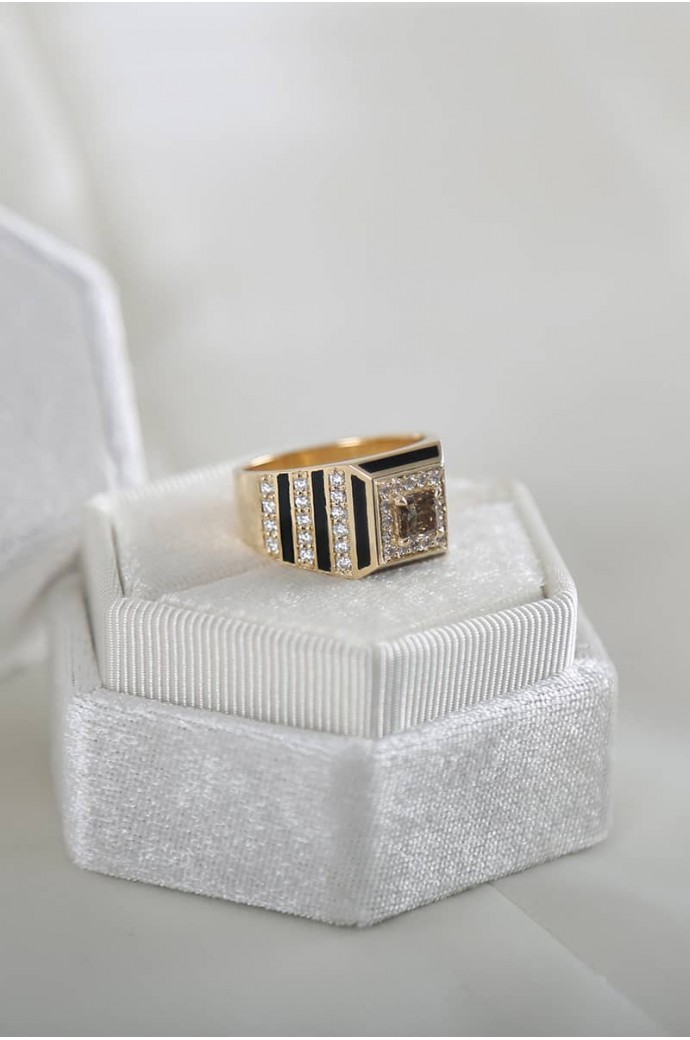 Erkek Yüzüğü Pırlantalı 0,70 Karat